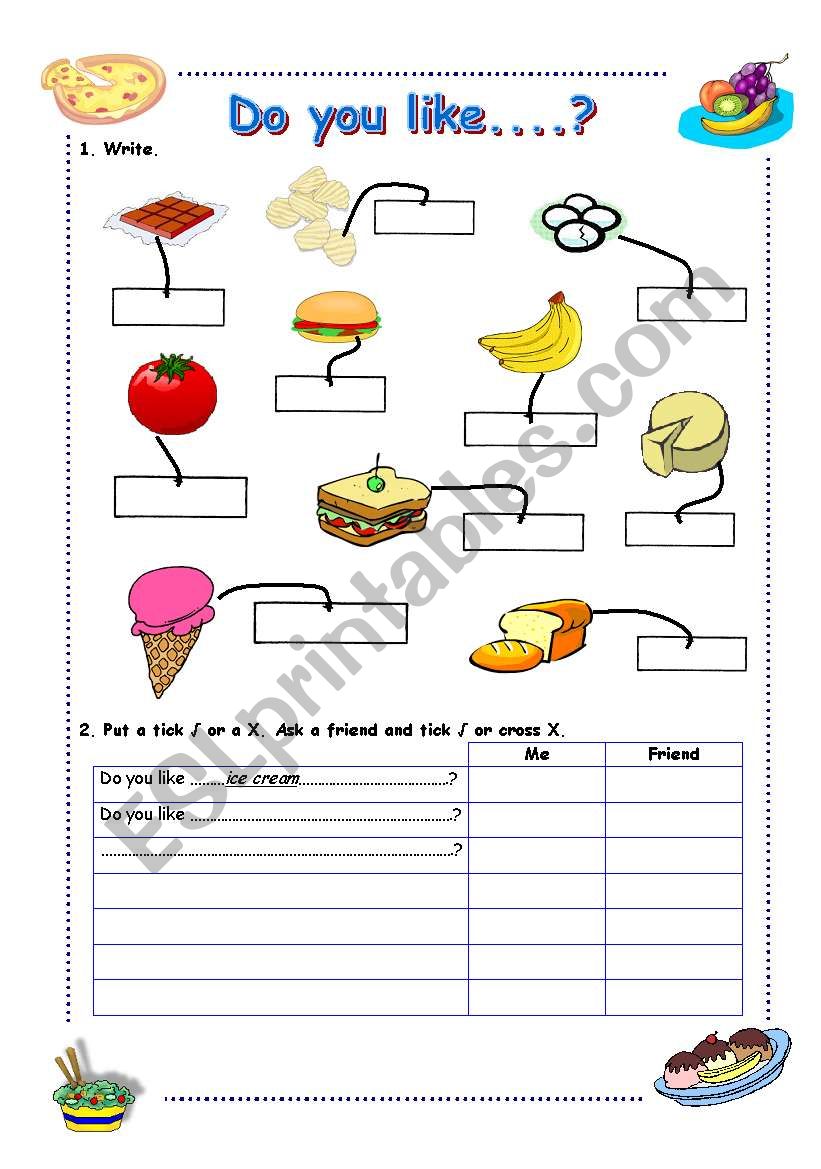 Do you like....? worksheet