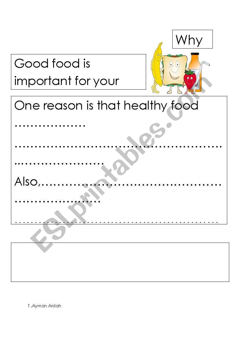 healthy food worksheet