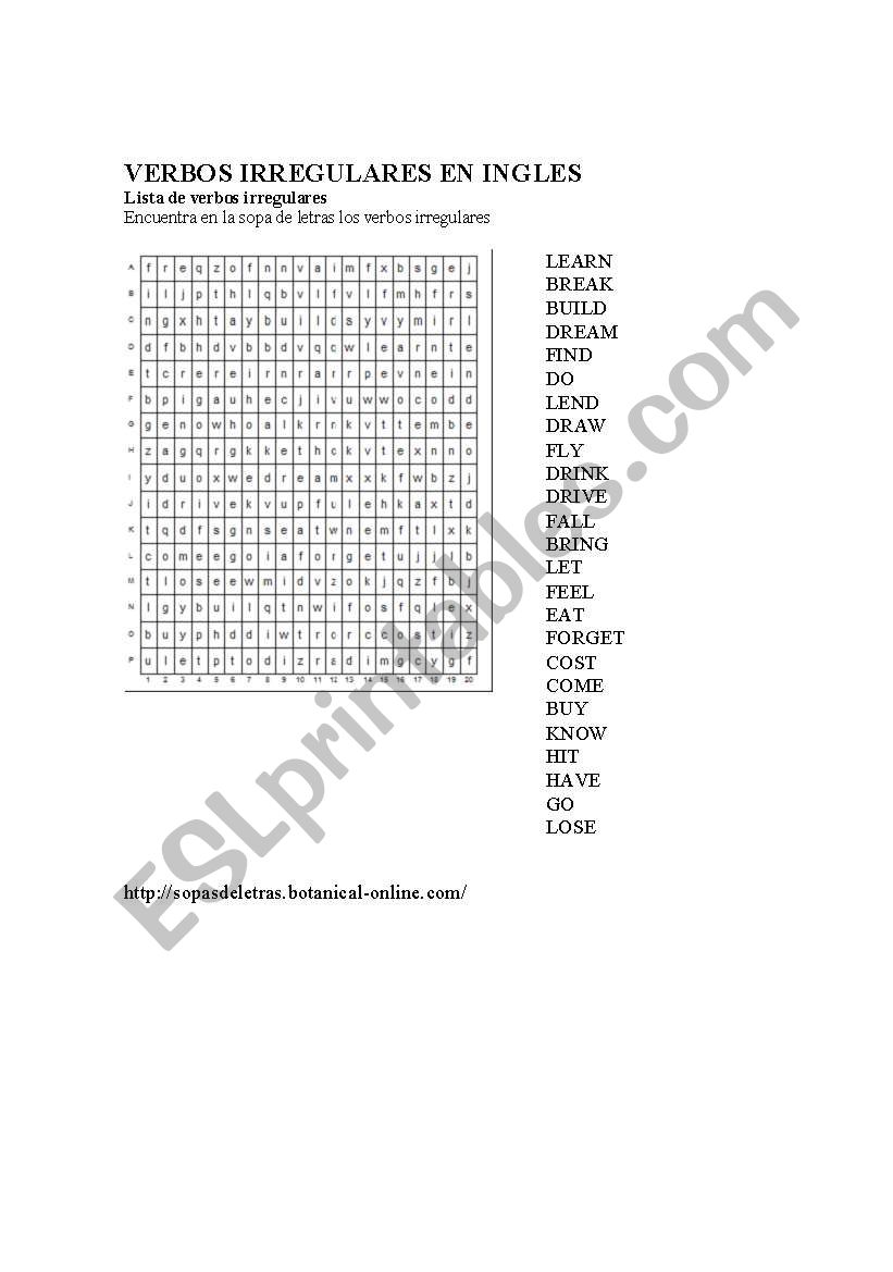 words verbs worksheet