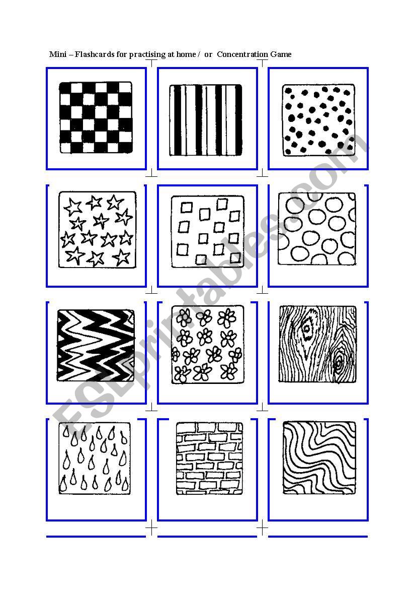 Patterns - Concentration Game / Mini-Flashcards 