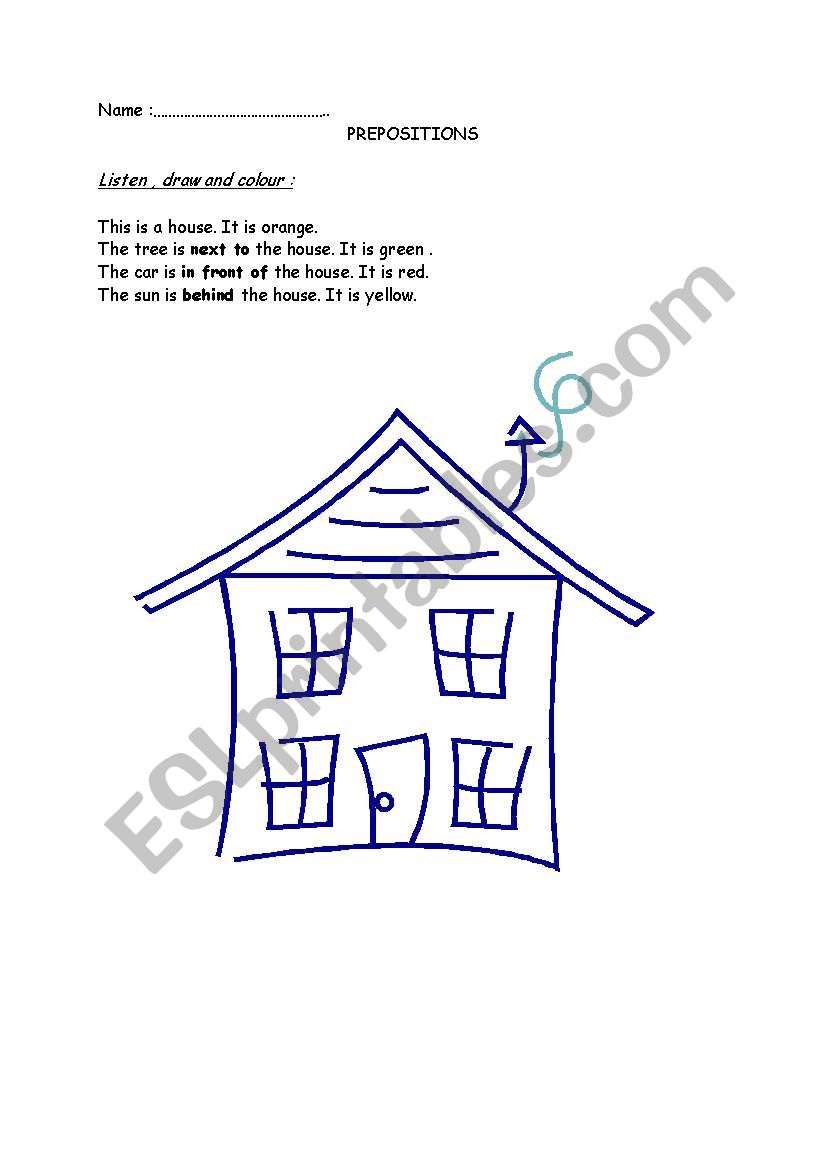 prepositions in-on-under worksheet