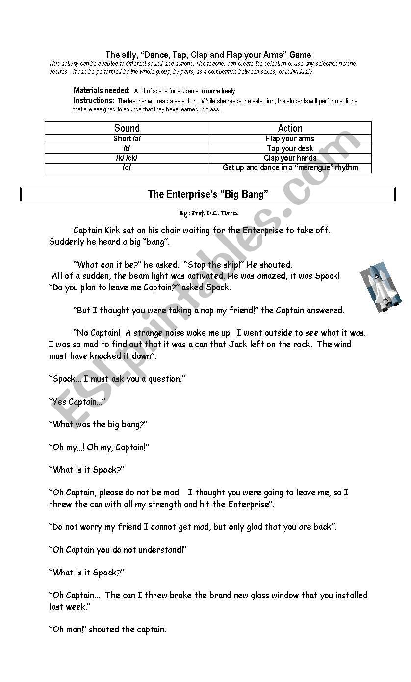 The Big Bang worksheet