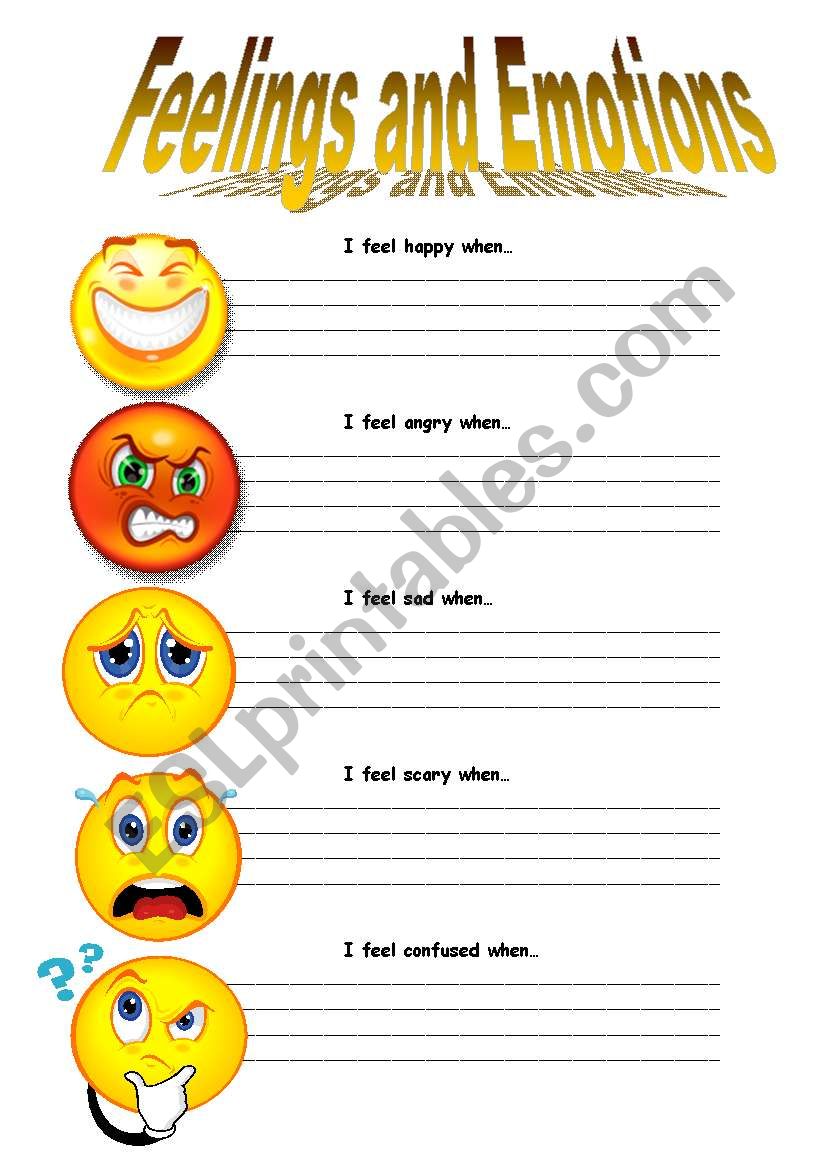 Feelings and Emotions... worksheet