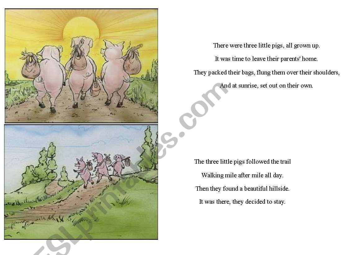 three little pigs worksheet