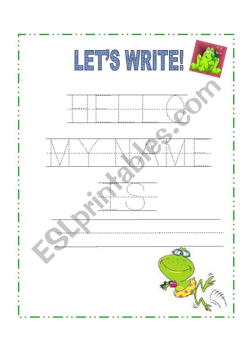 hello my name is esl worksheet by romynita