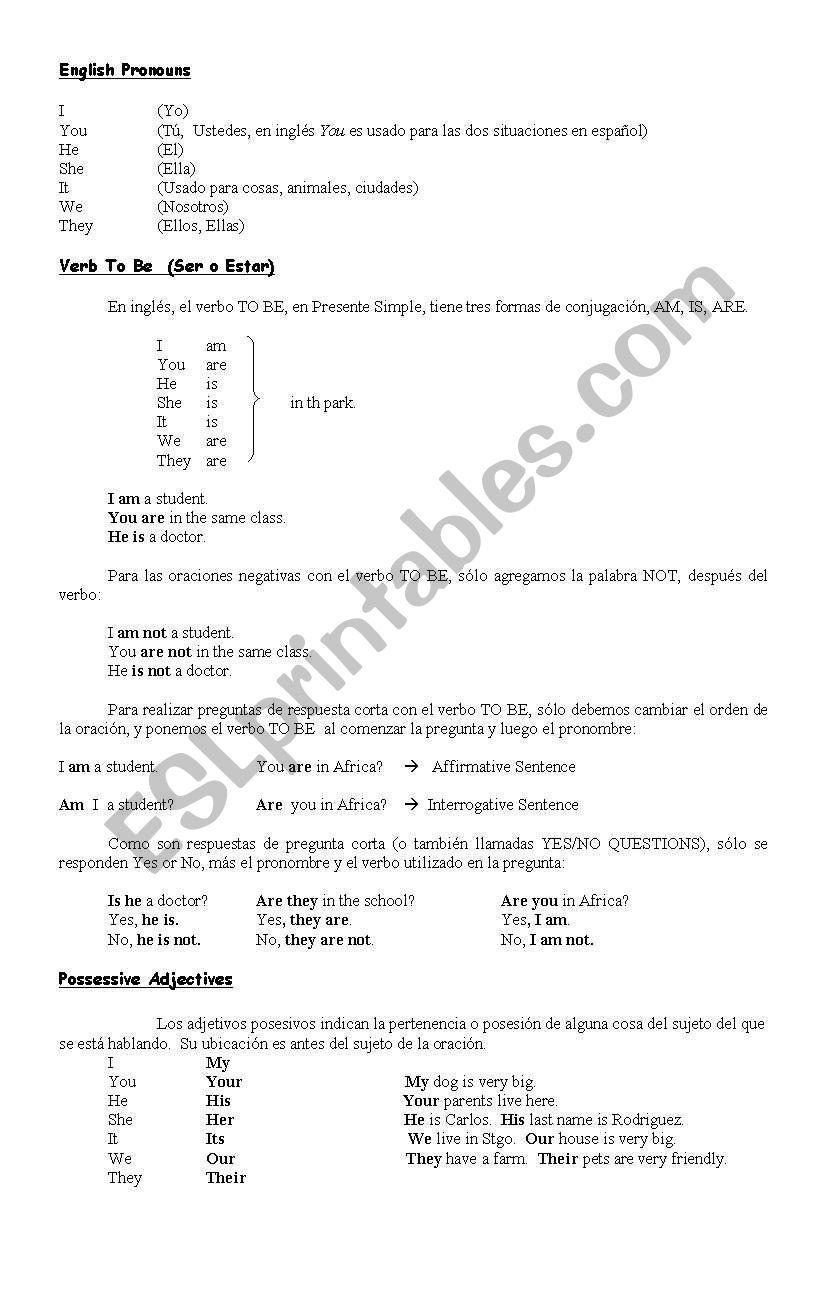 Easy English Review worksheet