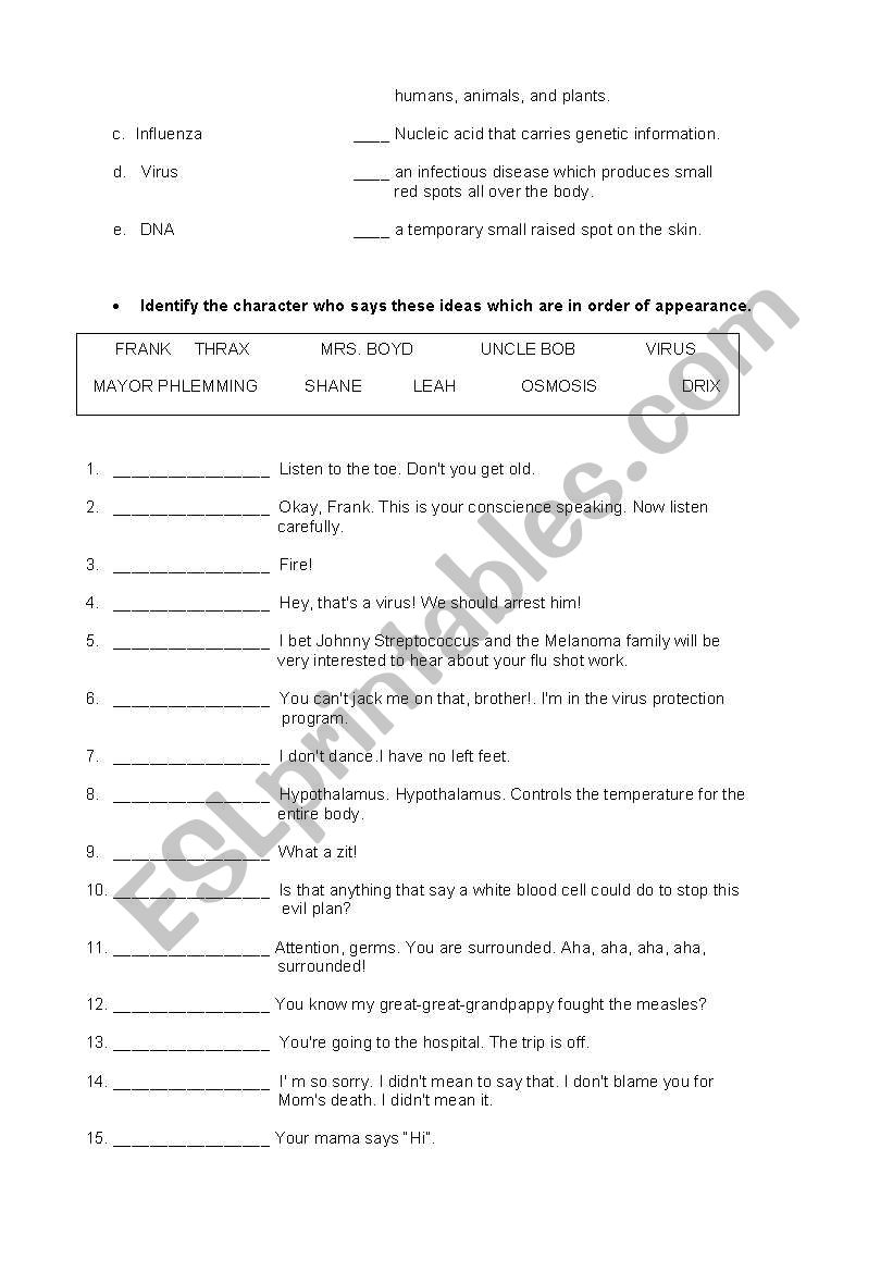 The Biology Of Osmosis Jones Worksheet Answers Promotiontablecovers