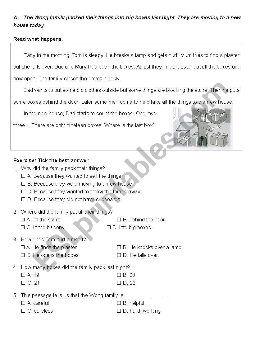 reading comprehension exercise