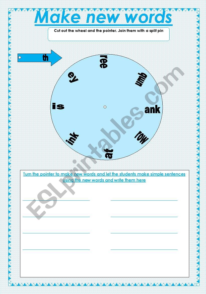 make new words worksheet
