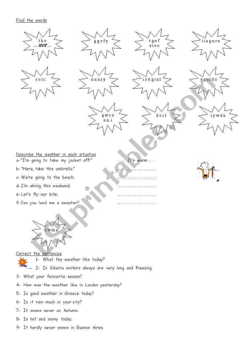 Whats the weather like? worksheet