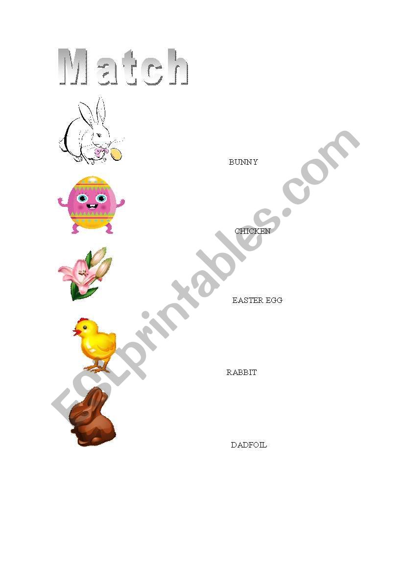 EASTER THEME worksheet