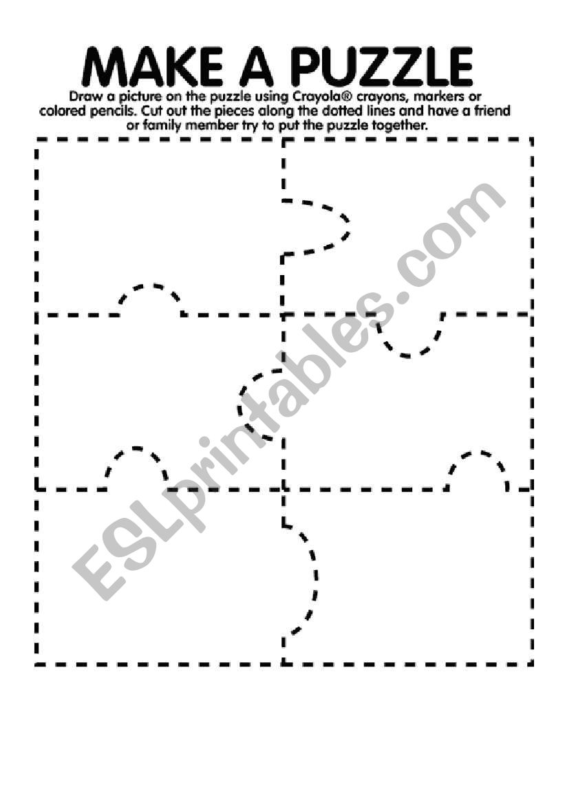 Make your own puzzle worksheet