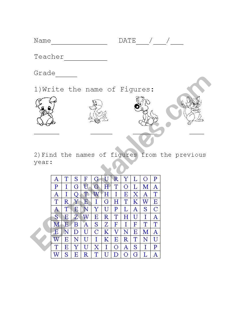 Animals. worksheet