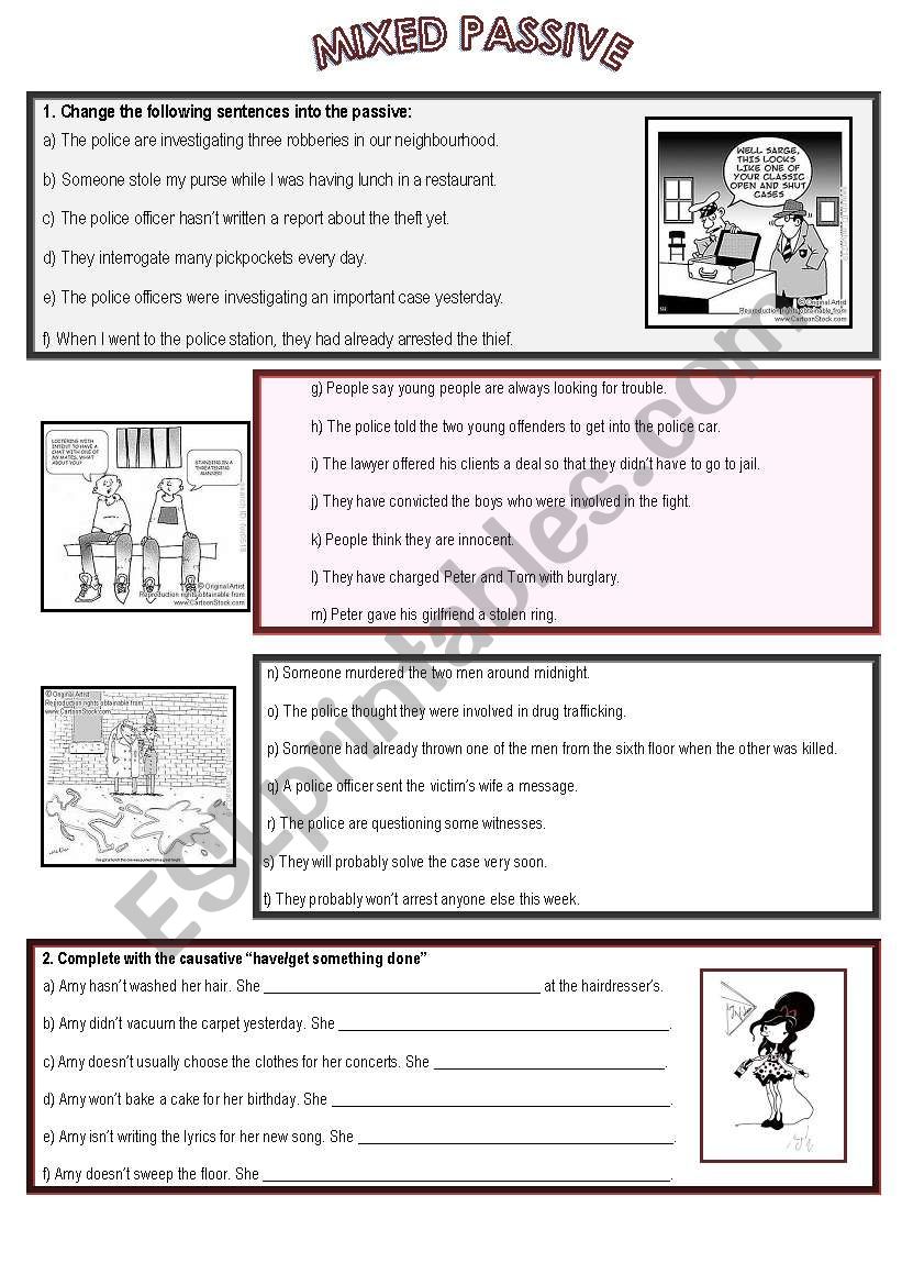 Mixed Passive worksheet