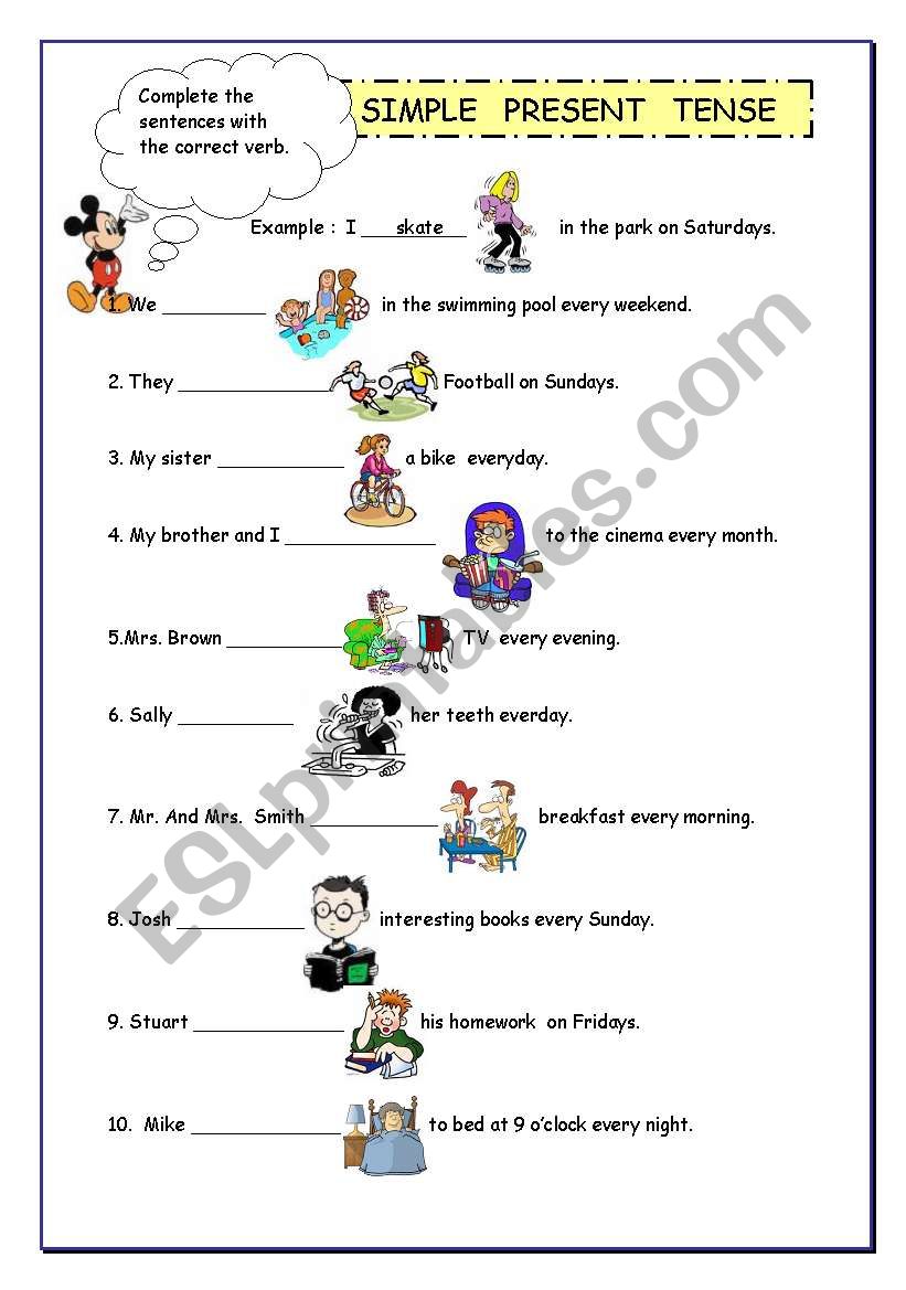 Simple Present Tense  worksheet