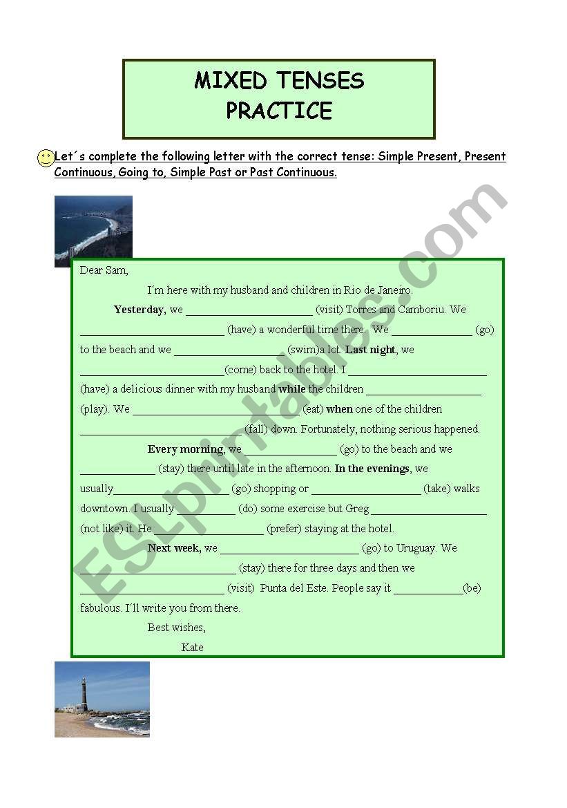 Mixed Tenses Practice (3 exercises)