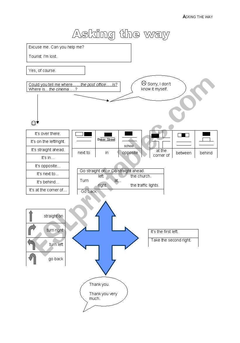 Asking the way worksheet