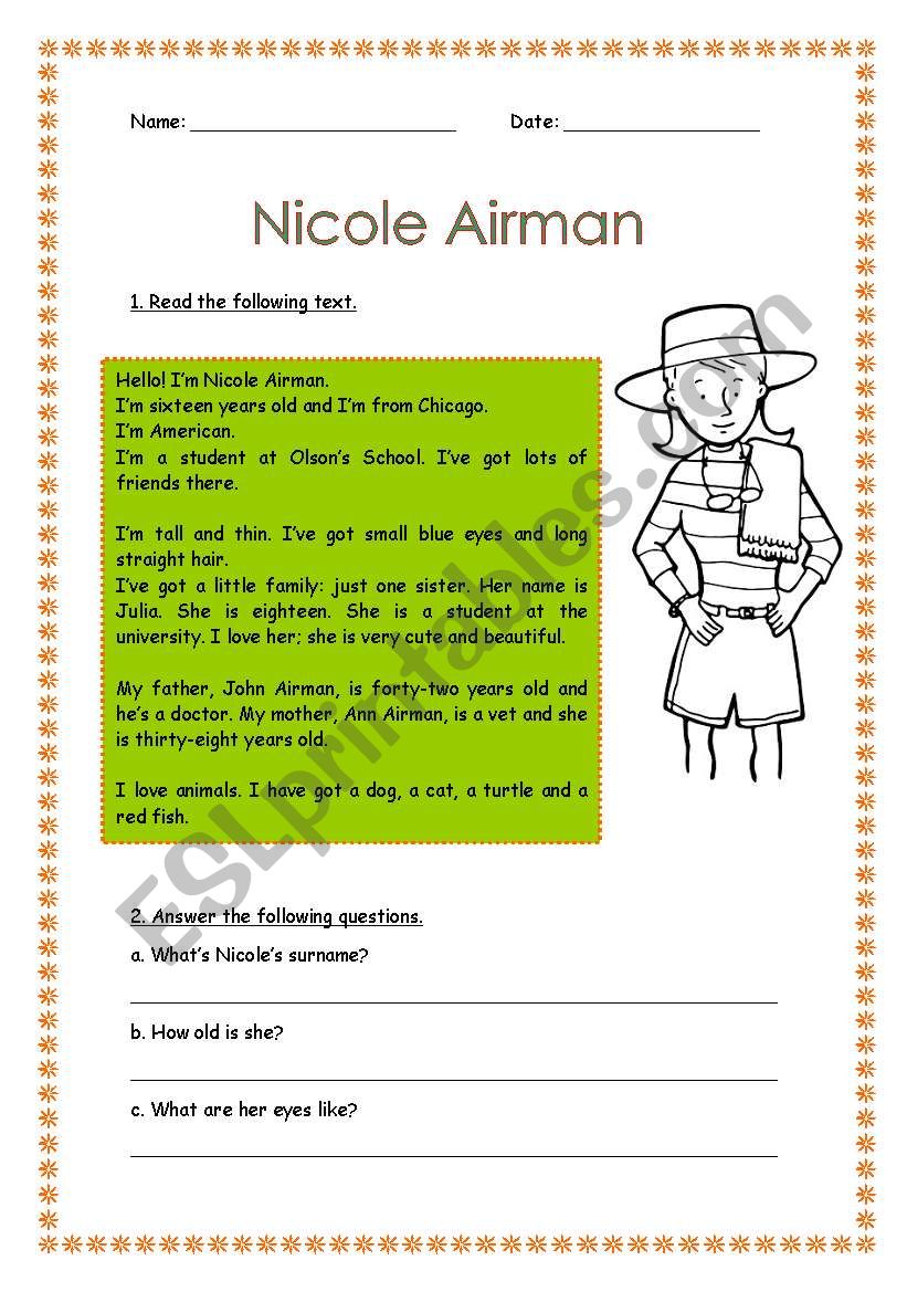 Nicole Airman worksheet