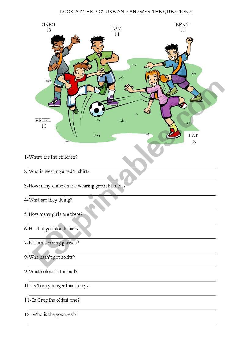 reading comprehension-picture worksheet