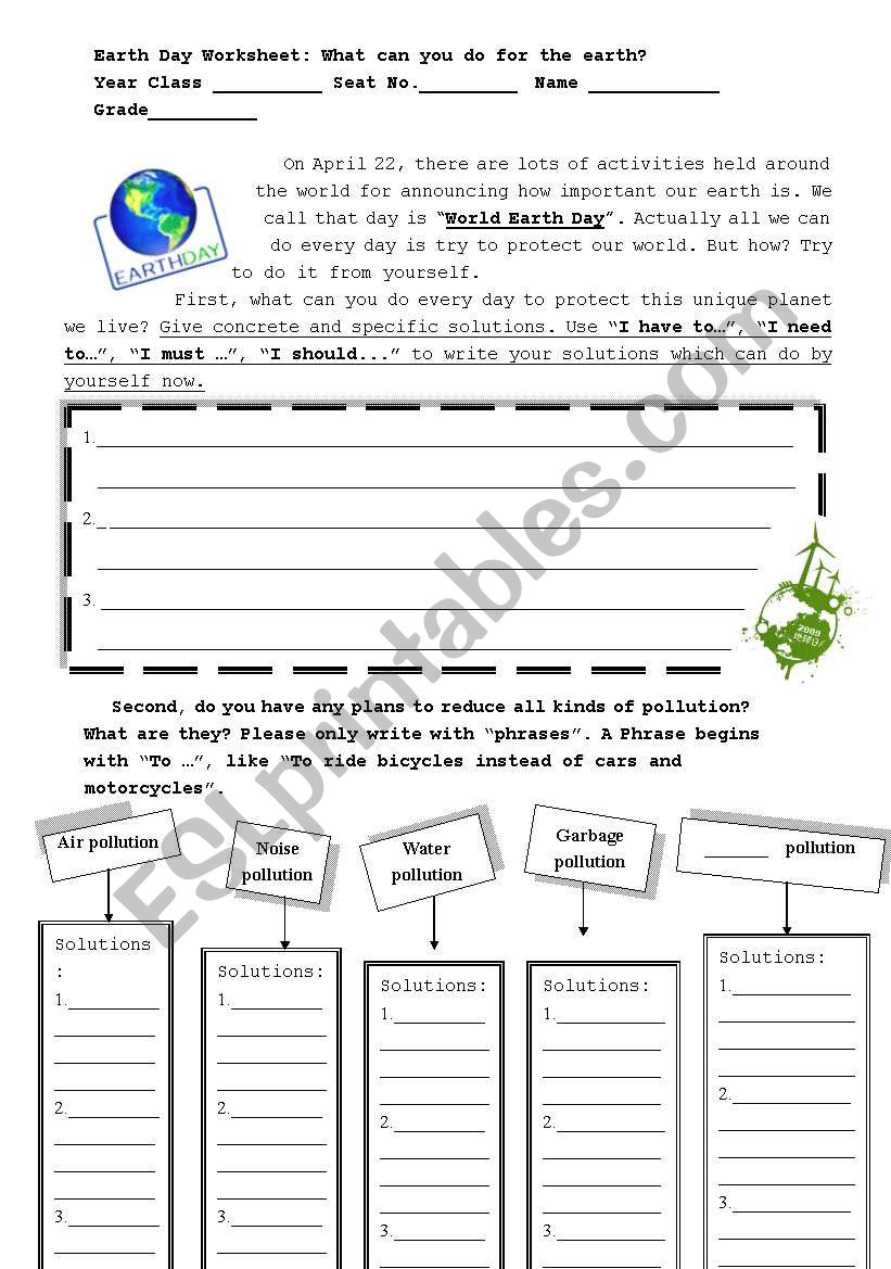 What  can you do for the earth?