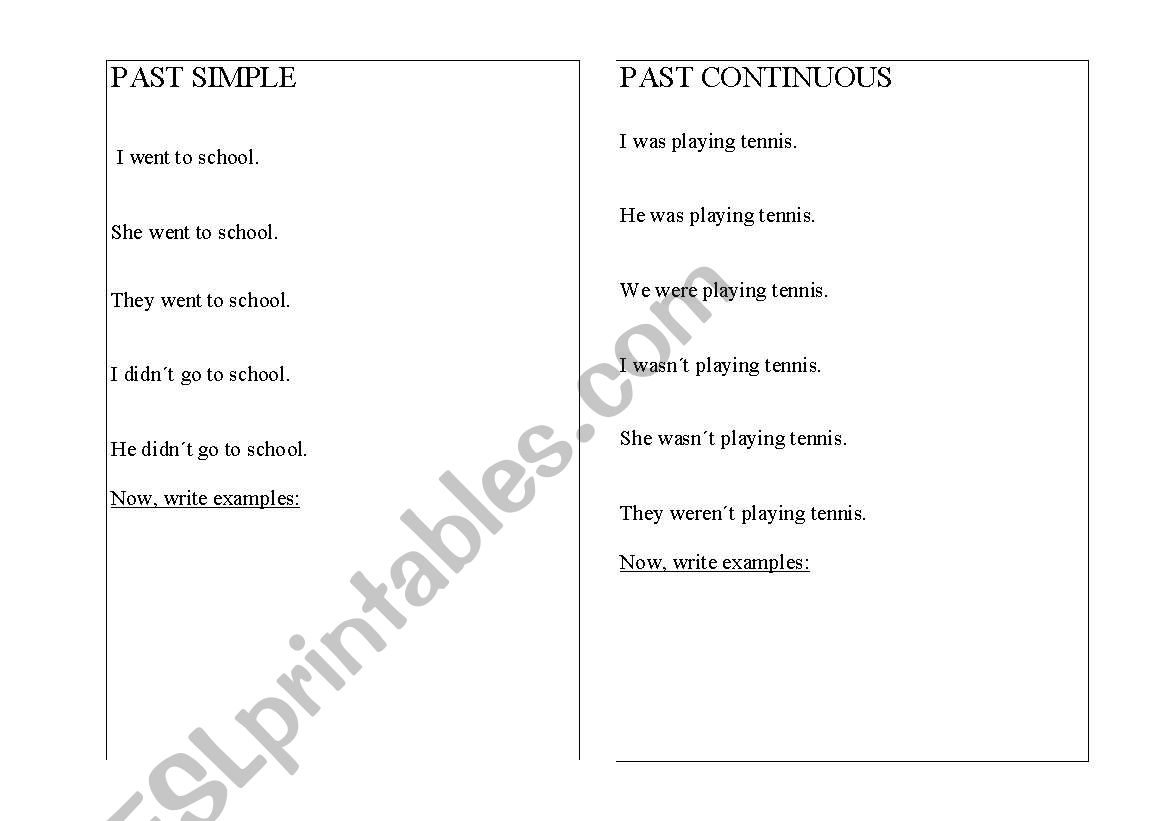 Verb tenses worksheet