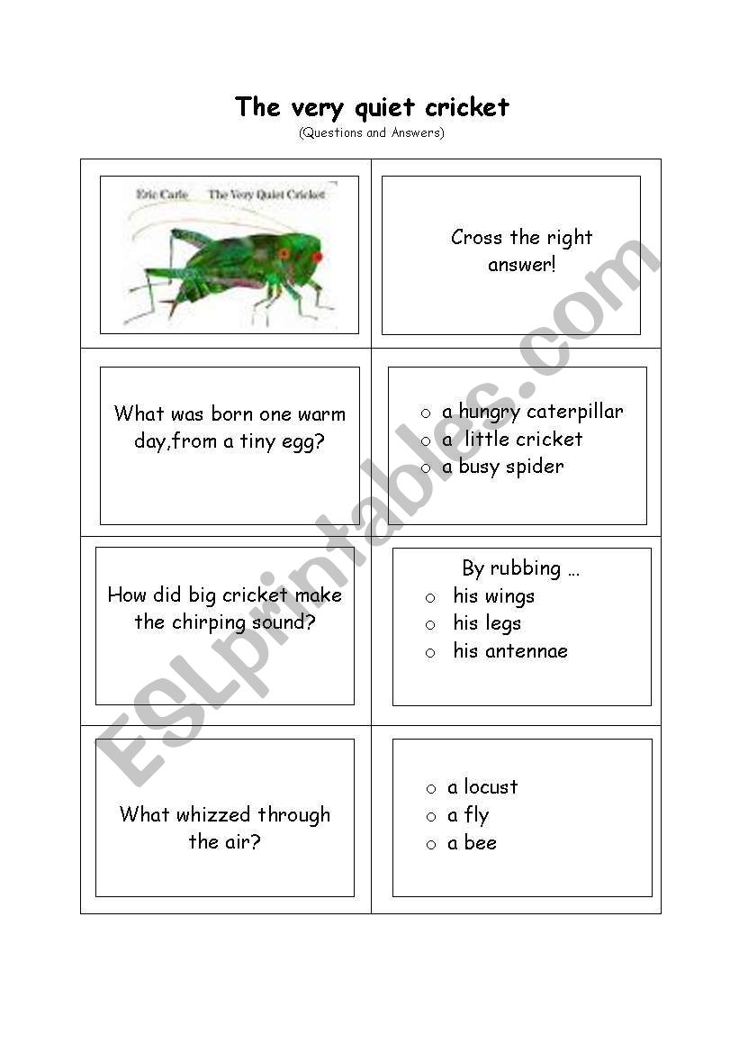 The very quiet cricket, by Eric Carle