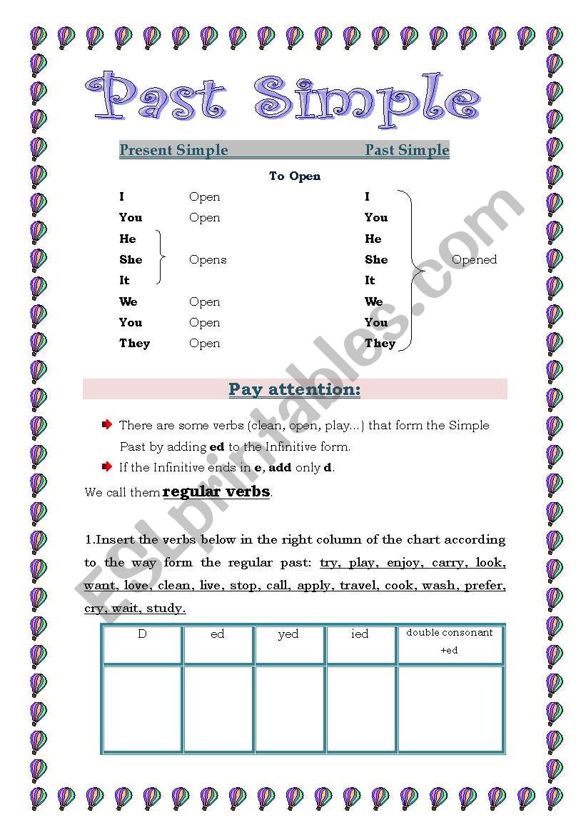 Past Simple worksheet