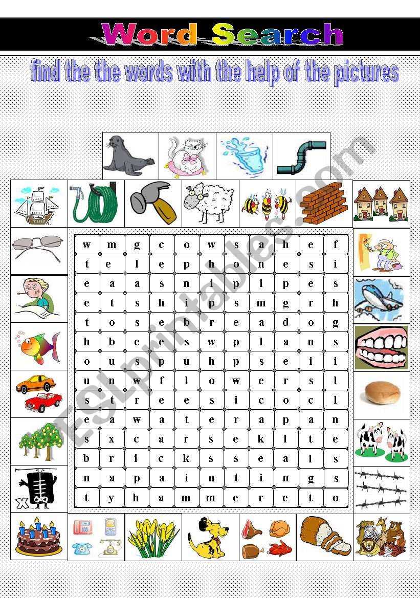 word search worksheet