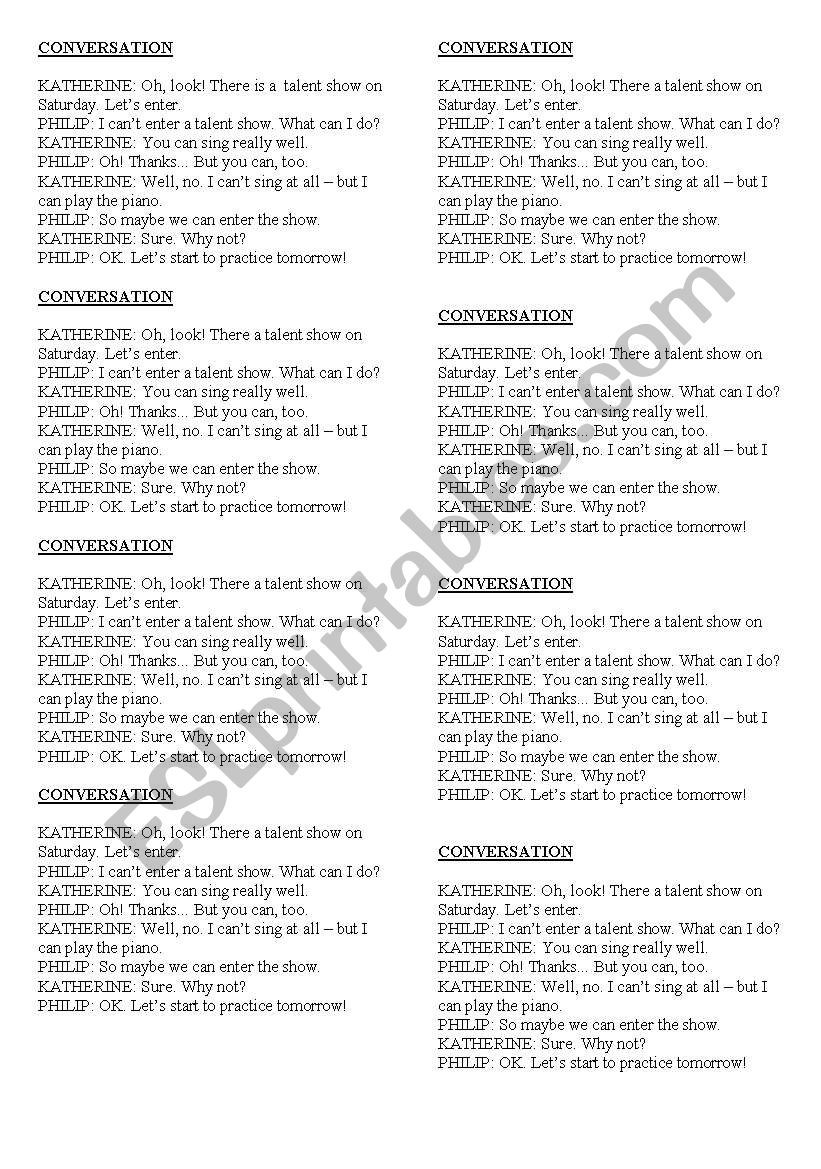 verb can worksheet