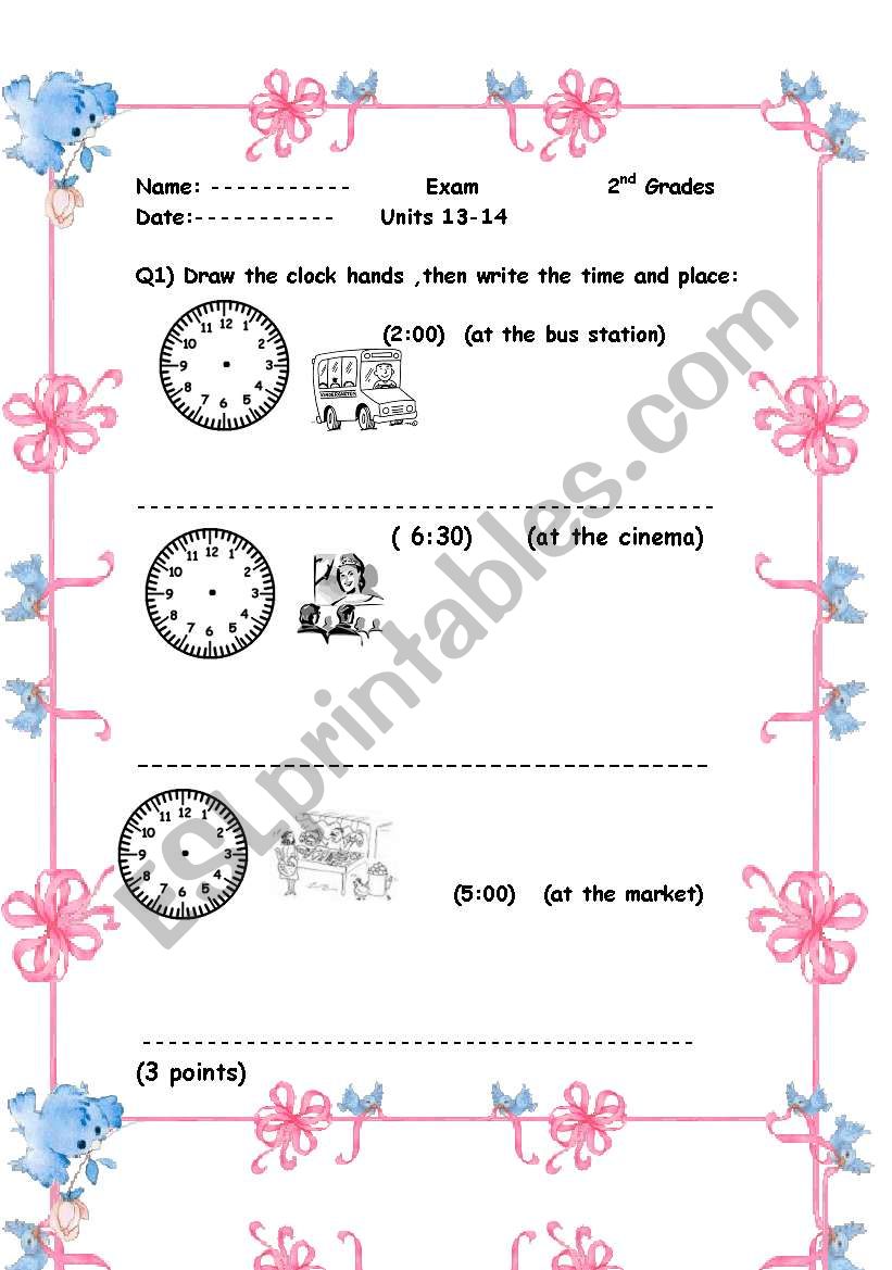 a revision worksheet for students