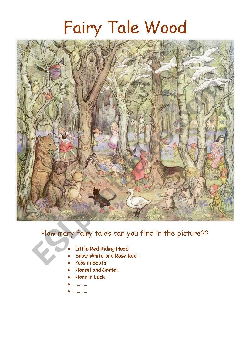 Fairy Tale Wood worksheet