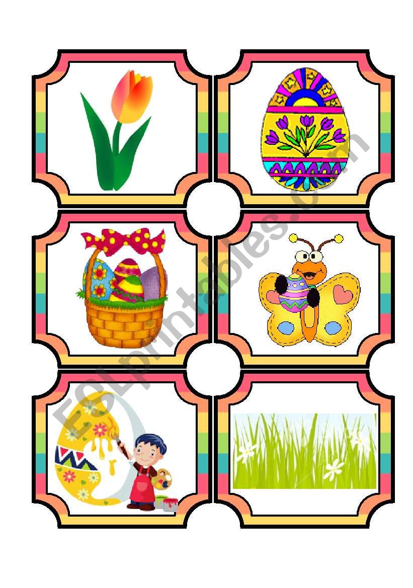 EASTER MEMORY GAME FLASHCARDS worksheet