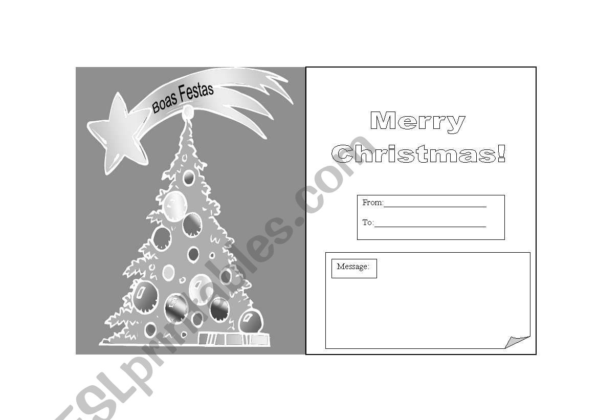 Carto de Natal worksheet