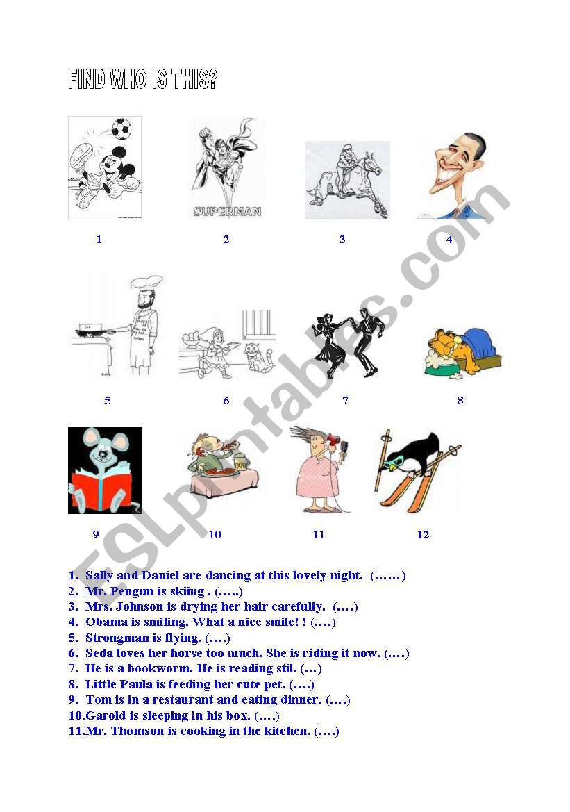 WHO IS WHO worksheet