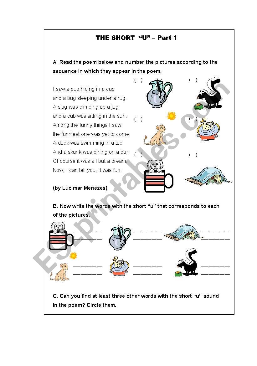 Phonics worksheet