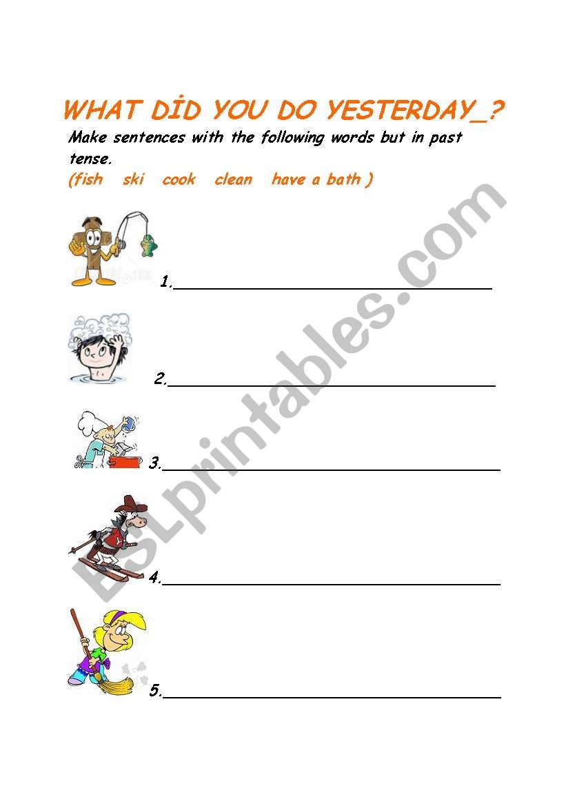 past tense worksheet