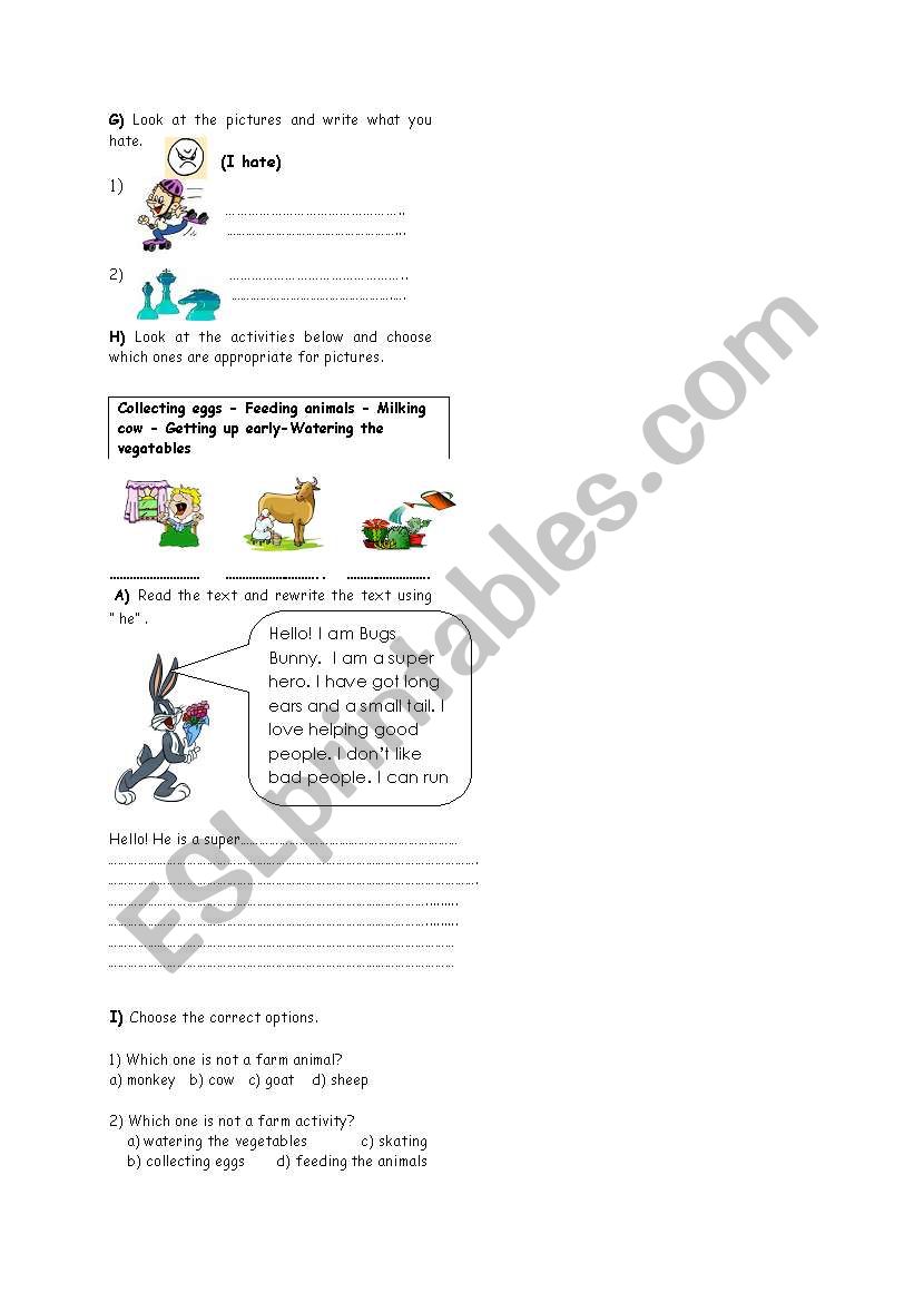 Grade5-Exam2 worksheet