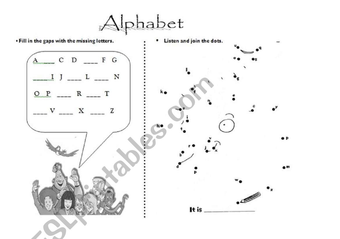 Alphabet worksheet