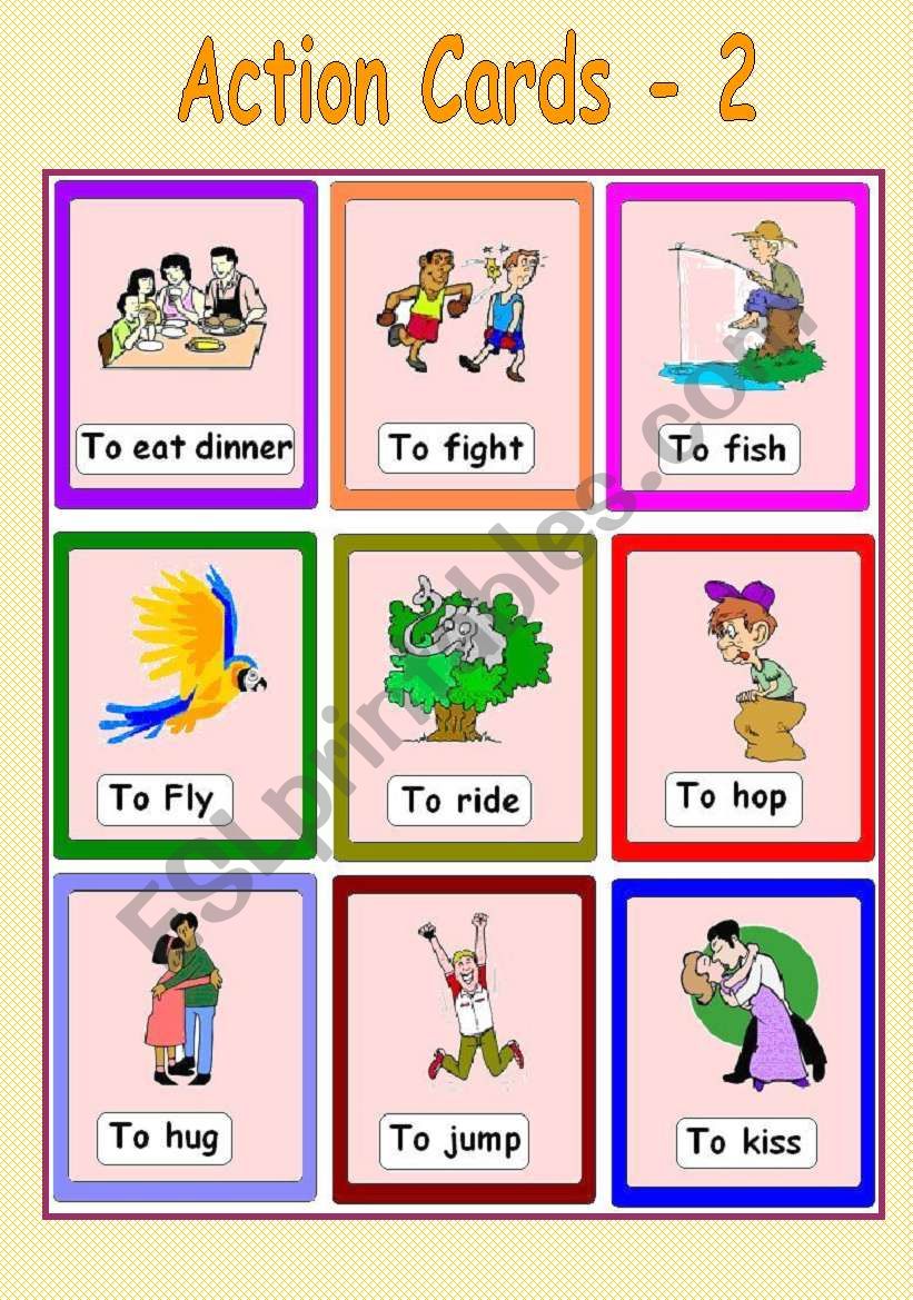 Action Cards 2 worksheet