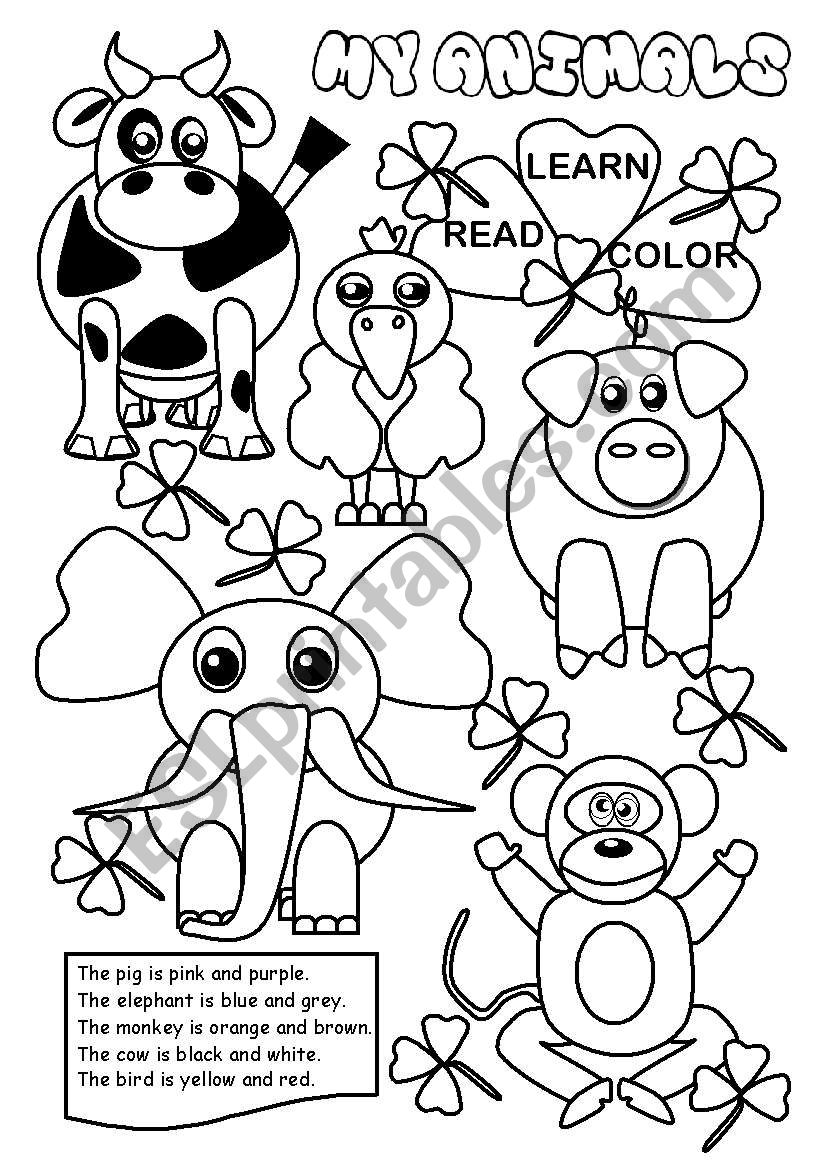 My animals I worksheet