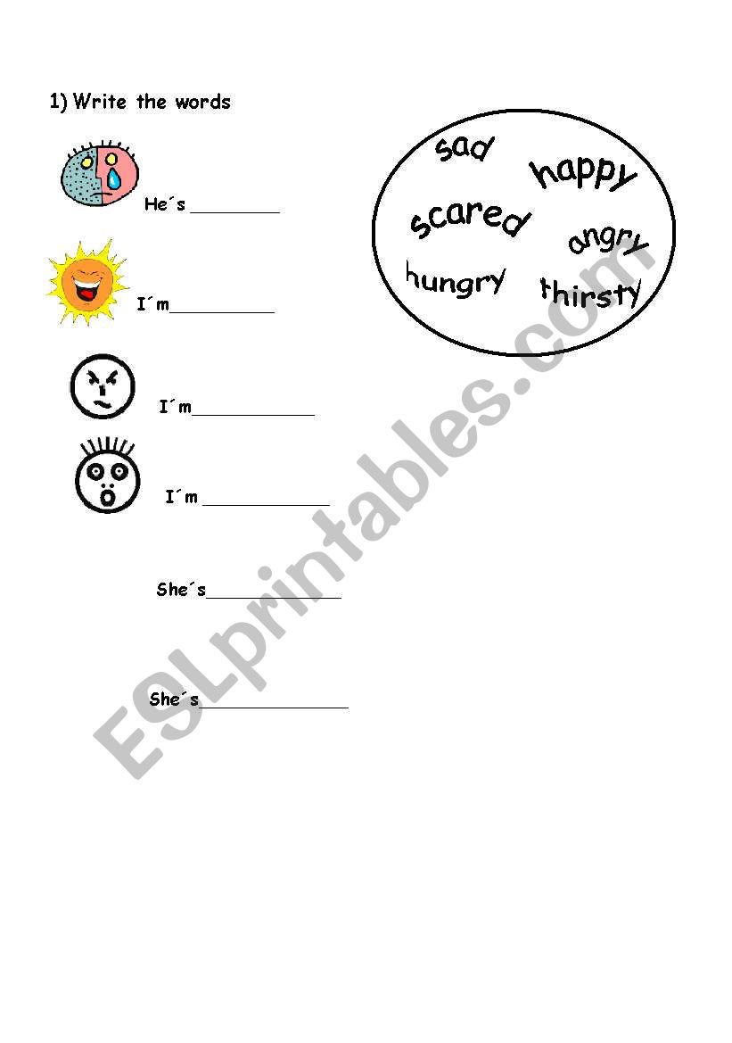 Feelings worksheet