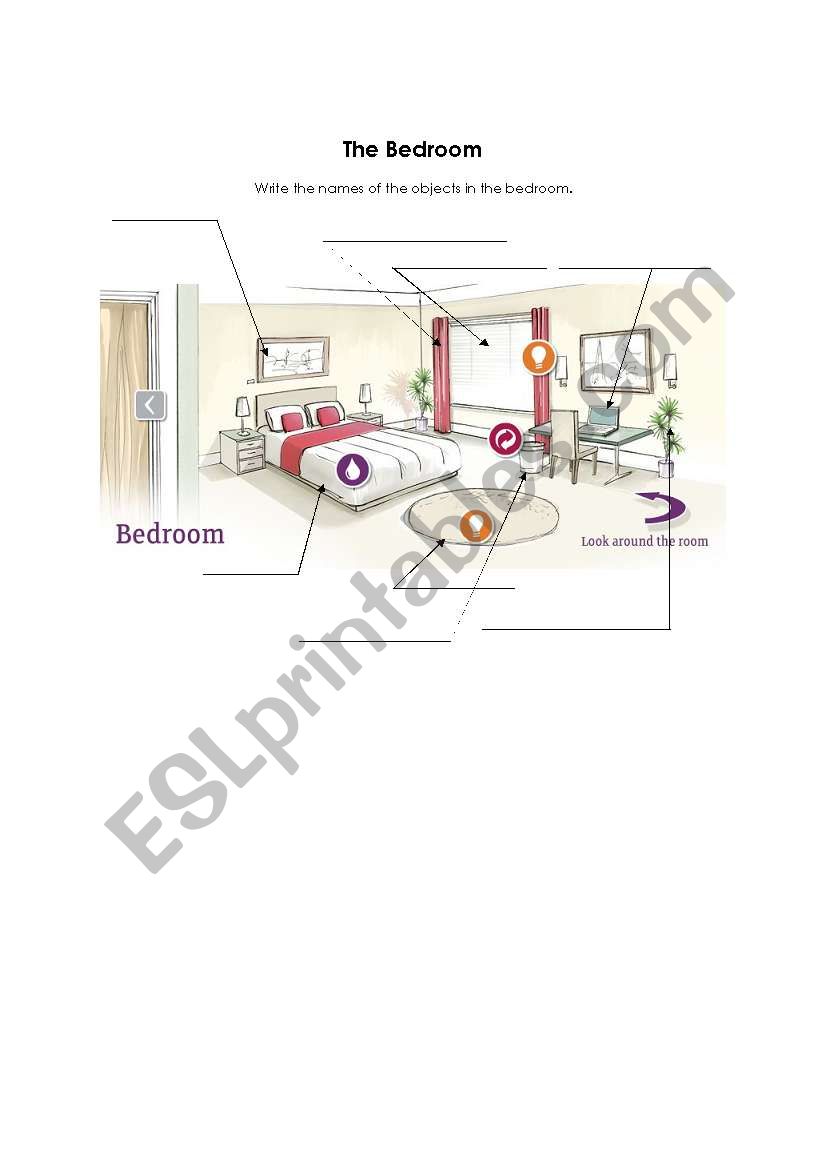 My  bedroom worksheet