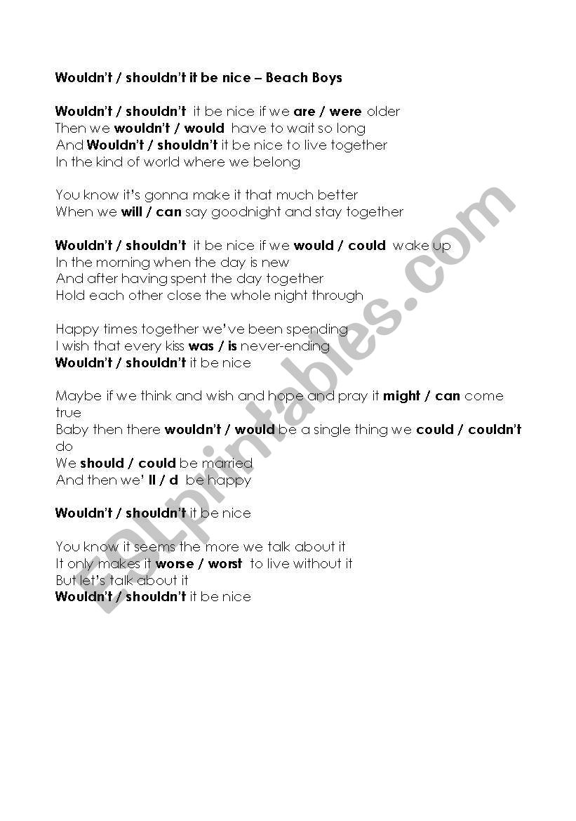 Beach Boys - WouldnÂ´t it be nice