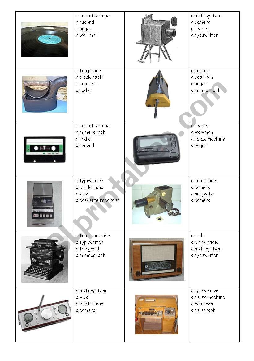 Museum of technology - handout + multiple choice - first part