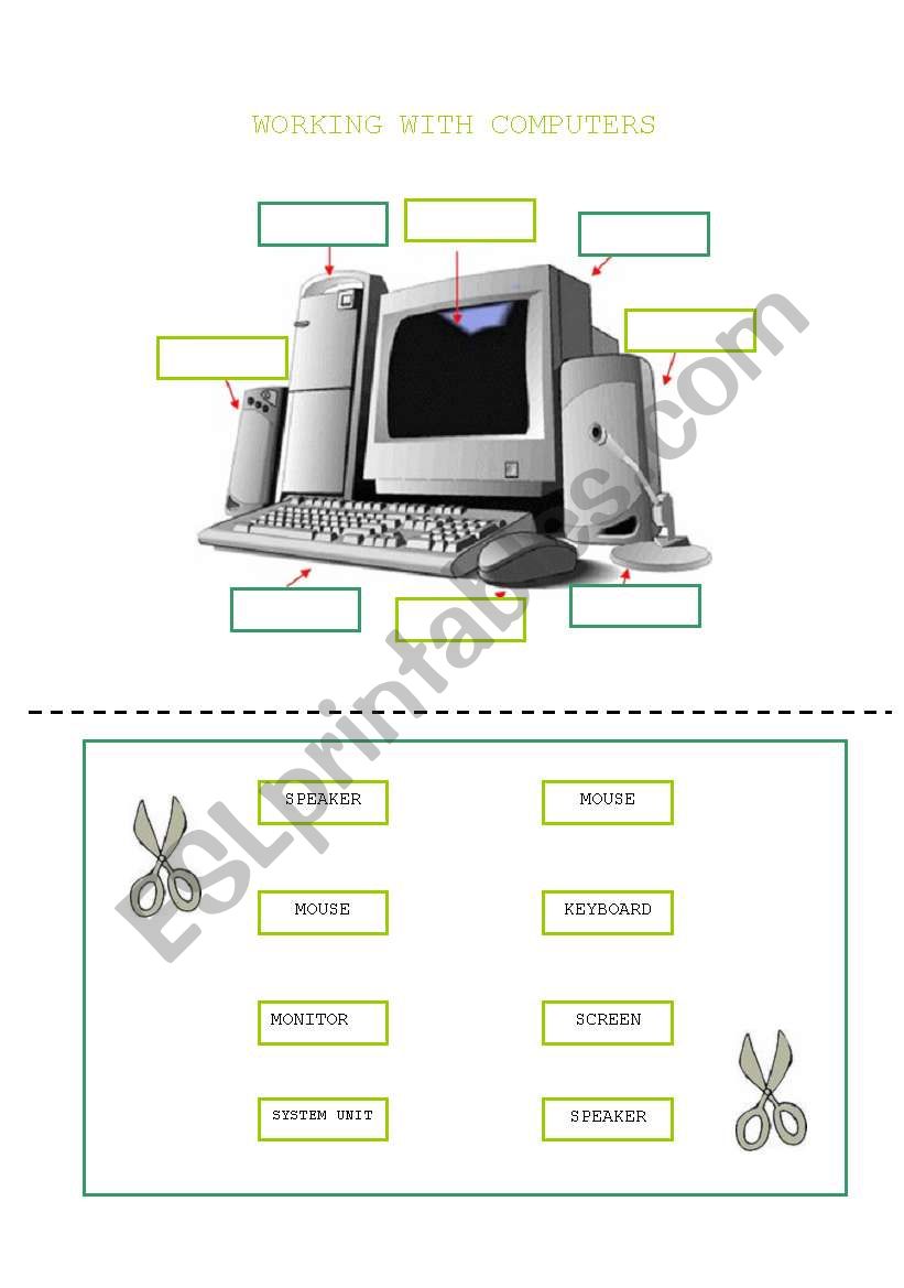 WORKING WITH COMPUTERS worksheet