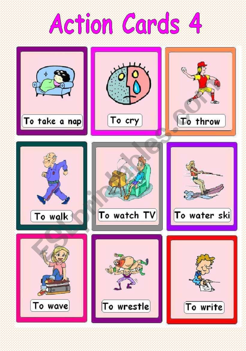 Action Cards 4 worksheet