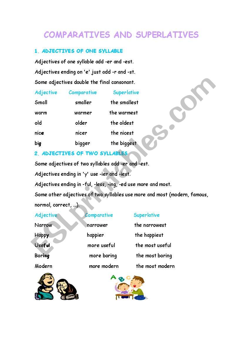 superlatives and comparatives 1