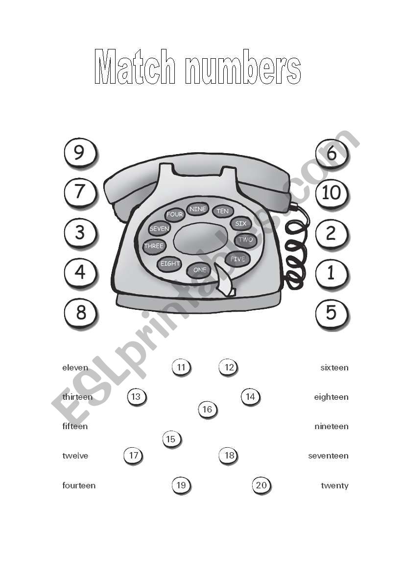 Numbers worksheet