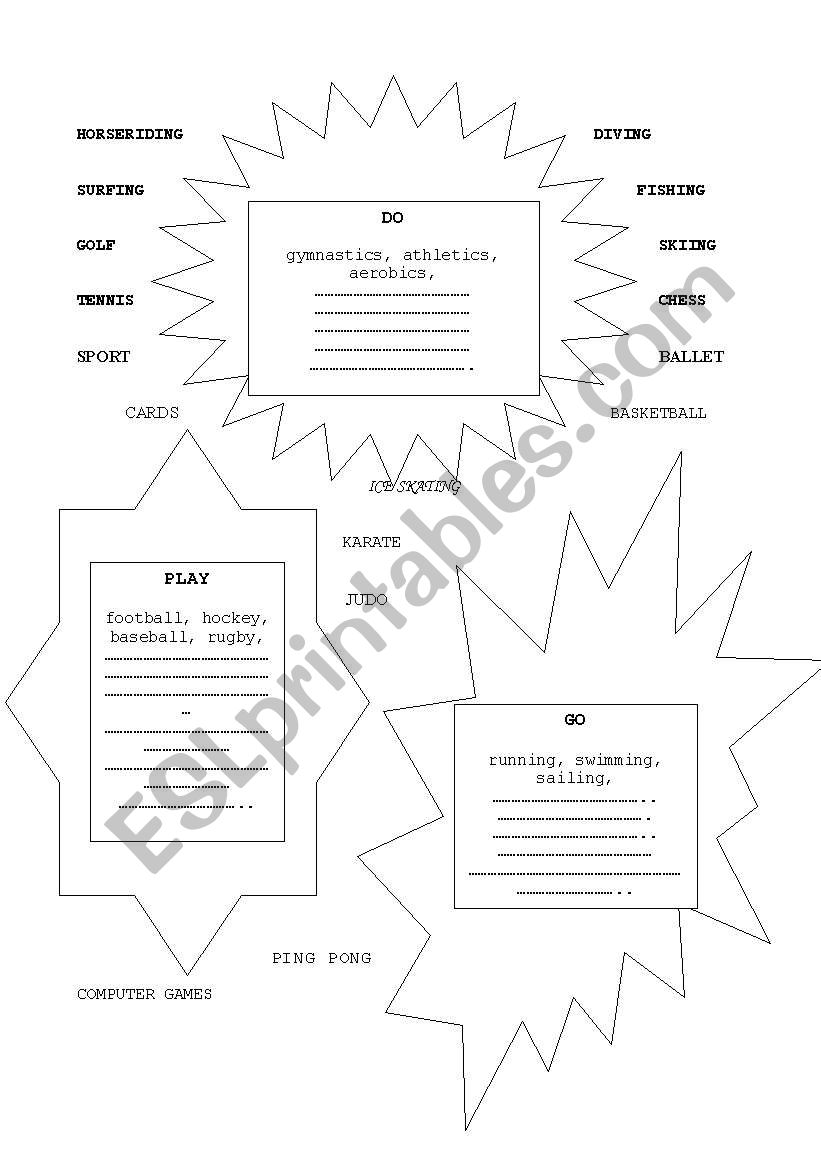 Do Play or Go worksheet