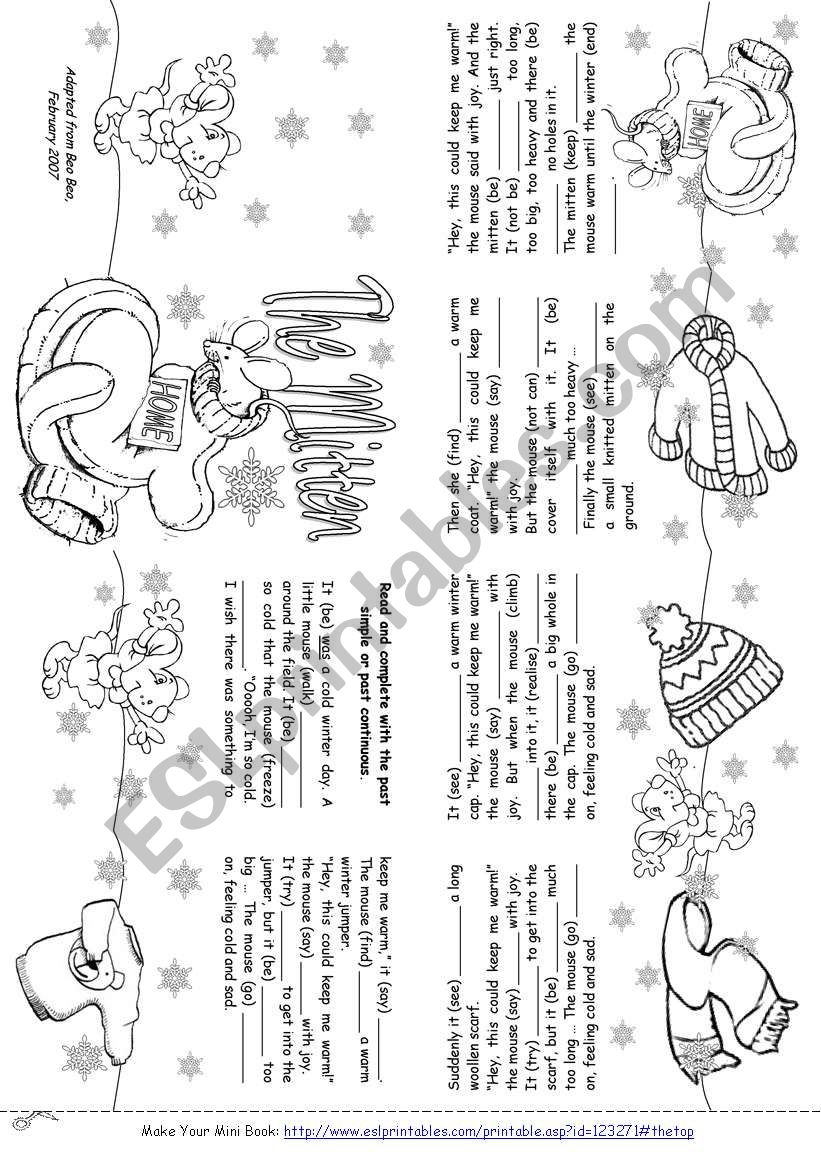 The Mitten (Story Mini Book) worksheet